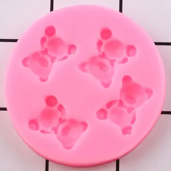 3D medvedek Silikonsko Plesni DIY Stranka Čokoladni Bonboni, Gline Plesni Otroka Rojstni dan Cupcake Pokrivalo Fondat Torta Dekoraterstvo Orodja