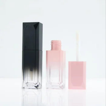 5 ML Visoko kakovostne Plastike Prazno steklenico Gradient Kvadratnih Lip Gloss Cev Glaze Rdeče Zajema Piling za Modni Make Up Posodo