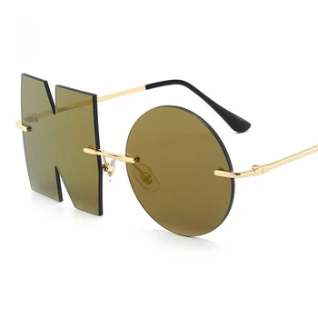 Novo Rimless Edinstveno NI sončna Očala Ženske Moški Osebno Nezakonitih Kovinska sončna Očala Moda Modni Odtenki UV400 Očala 2021