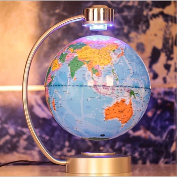 Ustvarjalno Dekoracijo LED Luči, 8 Palca Elektronski Magnetnega Lebdenja, Plavajoča Krogla World Map Najboljše Darilo Za Moške Fantje