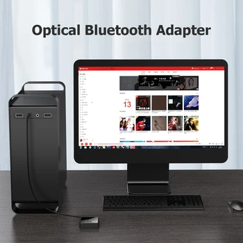 AUX Priključek SPDIF Sprejemnik Oddajnik Bluetooth, združljiva 5.0 Audio Glasba Gospodinjstvo Računalniško Varnost Deli za TV-Zvočnik za PC