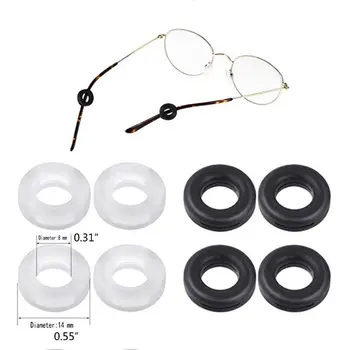16 Parov Silikona, Anti-slip Krog Eyeglass Ohišjih Nos Blazinice za Ušesa Kljuke Očala