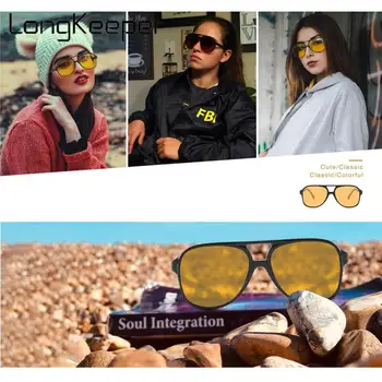 Retro Pilotni Sončna Očala Moških Vintage Sončna Očala Ženske Blagovne Znamke Design Očala Za Sonce Rumeno Lečo, Classic, Vožnja Očala Oculos De Sol
