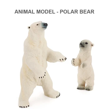 Novo Simulacija Wildlife Polarni Medved Model Otroke, Znanosti, Izobraževanja Številke Namizne Dekoracije Otroci Srčkan Smolo Lutka Baby Darilo
