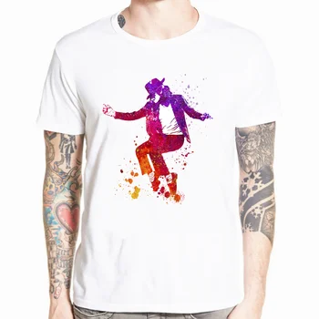 Michael Jackson & E. T T Shirt Majice Tee Vintage Moda Pisane Moških Vrh Tee T-Shirt Harajuku Zabavne Majice Ulične