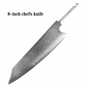DIY VG 10 Oster Kuhar Nož Prazno Damask Jekla Nož Rezilo Material, polizdelki, Jekleni, Gredice Japonski Nož Kuhinjski Nož