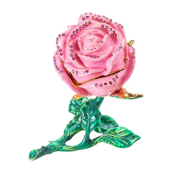 3D Zlitine Rose Nakit Držalo Magnetno Tesnilo Polje Moda Ustvarjalnost Poročno Darilo Polje Nakit Polje Romantično Valentinovo Prisoten