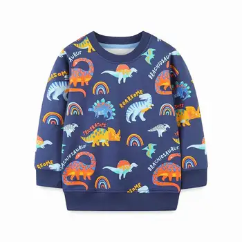 Malo Maven Jeseni Pulover za Dekleta Bombaž Mehko Pomlad Dinozaver Oblačila za Dojenčka Otroci Majica 2 do 7 Let