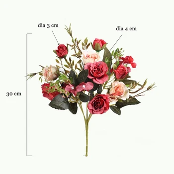 Svila DIY Hydrangea Camellia Umetne Rože Small Rose Nevesta Šopek Božič Stranka Dekor Umetno Ponaredek Cvet Poročno Dekoracijo Doma