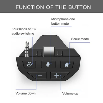 Sound Enhancer Stereo Slušalke Adapter, Avdio Priključek za Slušalke Pretvornik za Xbox En Krmilnik Slušalke Napajalnik Gamepad Dodatki