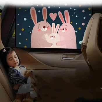 4pc Magnetni Zavese V Okno Avtomobila Dežnik Kritje Risanka Univerzalno Strani Okna Dežnik UV Zaščito Za Otrok Otroka Otroci