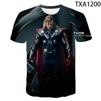 2021 Novo Poletje Thor Majica s kratkimi rokavi Moški Ženske Otroci 3D Natisnjeni T-majice Priložnostne Fant Dekle Otroci Moda Ulične Kul Vrhovi Tee
