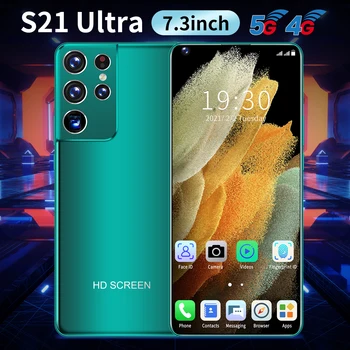 New Vroče Prodati S21 Ultra 5G Omrežja 512GB Prstnih Odklepanje Andriod 10 Mobilni Telefon Globalni 7.3 Palčni Obraz ID 1440*3220 Pametne telefone