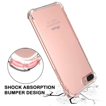 Luksuzni Shockproof Silikonski Primeru Telefon Za iPhone 7 8 6 6S Plus X XR XS 11 12 Pro Max SE 2020 prosojna Zaščita Zadnji Pokrovček