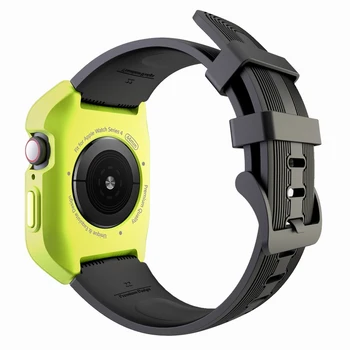 Šport Silikonski Pas z Zaščitno Ohišje Pokrov za Apple Gledati Serije 4 5 6 SE 40mm 44 mm trak Silikonsko Zapestnico Watchband