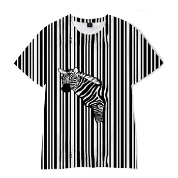 Živali T Srajce Leopard Zebra 3d Tiskanja Ulične Moški Ženske Modni Prevelik T-shirt Otroci Fant Punk Tees Vrhovi Harajuku Camisetas