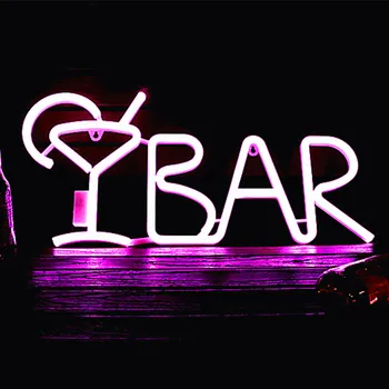 Srčkan Bar Neon Znak LED Mavrico Svetlobe, luči za Soba Stenski Dekor Bar stranko poroko Dekor Neonske Žarnice Božično Darilo za Otroke