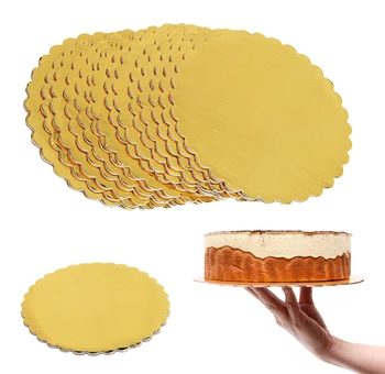 10PCS Zlato Cakeboard Krog,Razpoložljivi Torto Krog Znanja Plošč Ploščo, Torto Okrogle, Prevlečeni Krog Cakeboard Znanja