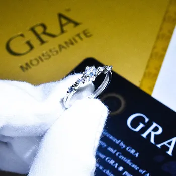 Luksuzni Klasičnih Imitacije Moissanite Poročni Prstan za Ženske Modni Ewelry Poročne Zaročni Prstan Opremo