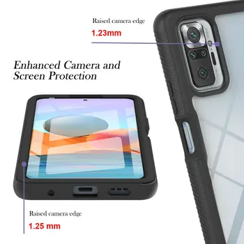 Redmi Note10 Pro 4G Kristalno Primeru Spredaj HIŠNE Film Odbijača Oklep 360 Zaščito za Xiaomi Redmi Opomba 10 Primeru Opomba 10s Shockproof Pokrov