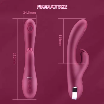 SHAKI Vibrator Rabbit Vibratorji Sex Igrače Za Ženske Hitting Zavihek Vibracijska Vagina Massager Ženski Masturbator Klitoris Stimulator