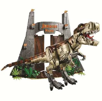 61001 Jurassic Parkiran T. rex Divjanja Model Stavbe, Bloki, Opeke Fant Igrače Darilo za Rojstni dan