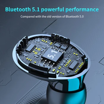 TWS Brezžične Slušalke Bluetooth V5.1 Slušalke 9D Stereo Šport Čepkov Vodotesne Slušalke 2000mAh Polnjenje Box PK F9 M11