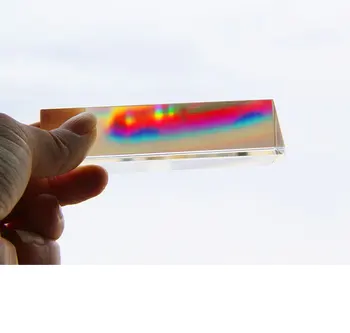 Več Velikostih Trikotno Prizmo K9 Optične Prizme Stekla Fizika Poučevanja Refracted Svetlobnega Spektra Mavrice Študentov Dobave