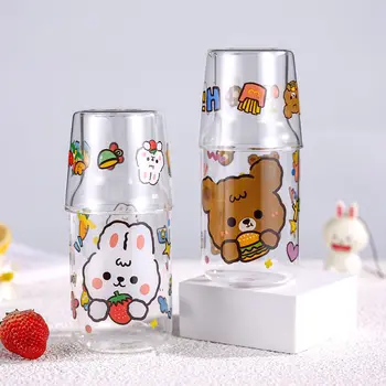 Japonski Slog Mleka Pokal Srčkan Nosi Motiv Tiskanja Poletje Visoka Zmogljivost Ustvarjalno Popoldne, Čaj, Pijače Pot Otrok Darilo
