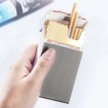 20pcs Zmogljivosti Cigaret Primeru Polje Slim Cigarete z USB Elektronski Vžigalnik Nepremočljiva Cigaret Imetnik Vroče Žice Lažji