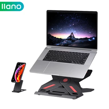 Nine Adjustable Angles Laptop Stand For MacBook Portable Notebook PC Computer Bracket Foldable Support Base With Phone Holder