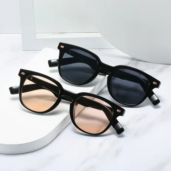 SHAUNA Ins Priljubljen Modni Krog Žensk Retro sončna Očala Kovice Dekoracijo Očala Moških Jelly Barvne sončna Očala Odtenki UV400