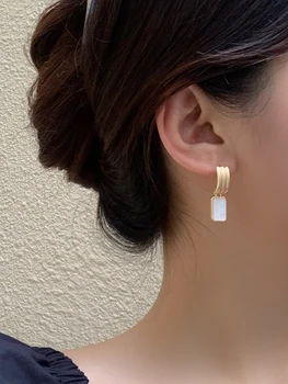 Kshmir Retro mat teksturo ženski uhani stilsko rafinirano design loka uhani preproste uhane za dekleta nakit darila 2021