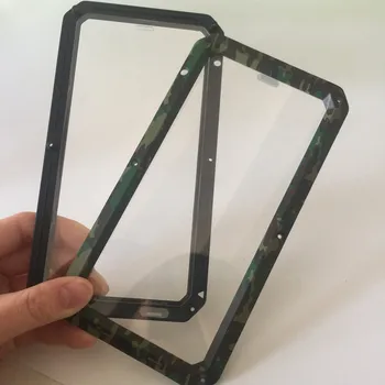 Kaljeno Steklo za Težka Varstvo Doom oklep Kovin, Aluminija Primeru telefon za iPhone 11 Pro Max 6 6s 7 8 Plus X XR XS Max