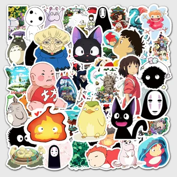 10/50Pcs Japonski Anime Nalepke Ghibli Hayao Miyazaki Totoro Živahen Stran Princesa Mononoke KiKi Tiskovine Nalepka