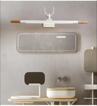 Nordijska ustvarjalne kopalnica antler led ličila ogledala žarometov preprost sodobne kopalnice toaletno mizico ogledalo kabinet svetilka