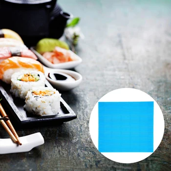 Kuhinja Modra Suši Vozni Mat Non-Stick sušija Orodje Japonski Plastičnih Suši Vozni Maker Domače DIY Suši Ploščo Mat