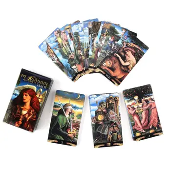 Polni Angleški Pre-Raphaelite Tarot 78 Kartice Krovom Družini Stranka Igre Zabava Igranje Igre S Kartami Darilo