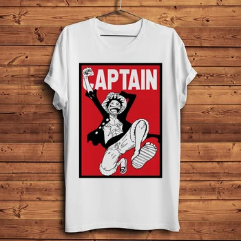 Pirat kralj Kapetan Lufy smešno anime majica s kratkimi rokavi moški bela kratek rokav homme priložnostne tshirt unisex anime Op ulične tee