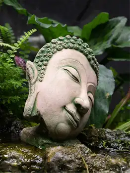 Gandhanra Ročno izdelane na Tajskem Slogu Kamen Carving Kip Bude, Obrti,Buda Glavo Okraski za Meditacijo,Zen,Doma Vrt Dekor