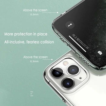Ultra Tanek Jasno Primeru Telefon Za iPhone 13 12 Mini Primeru Silikonski Mehko Nazaj Kritje Za iPhone 13 11 12 XR Pro XS Max X 8 Plus Primeru