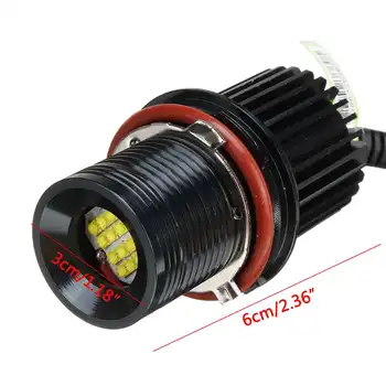 2X 80w Bela Kota Oči LED Marker HALO Obroč Žarnice za E39 E53 X5 E60 E61 E63 E64 E65 E66 X3 E83 E87 Super Svetla