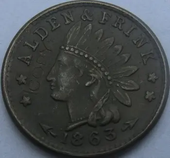 Državljanske vojne 1863 kopijo kovancev #5