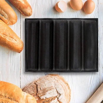 Silikonski Štruce Pan Non-Stick Perforirano Praktično Francoski Kruh Pan Oblike Hot Dog Plesni Peko Obloge Mat Kruh Kalupi