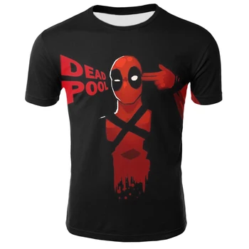 2020 novi Ameriški anime Deadpool 3D tisk T-shirt plus velikost za moške in ženske priložnostne moške srajce zabavno priložnostne majice kul
