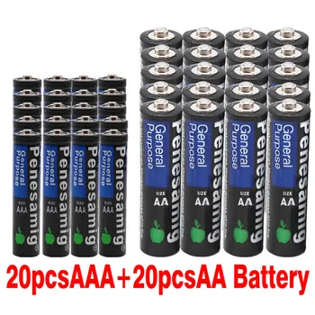 AA 20PCS +AAA 20 KOS KOS Novih 1,5 V AAA Baterije 3a Alkalne Cink-Ogljikovih LR03 SUM4 in 1,5 v aa baterije 2a Alkalne Suhe Baterije