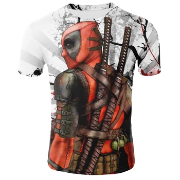 Camiseta con estampado 3D de Deadpool par hombre y mujer, ropa neformalnih divertida de Anime americano, talla grande, novedad de