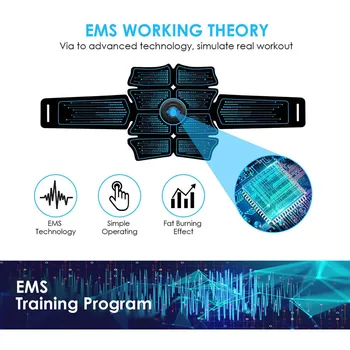 Trebušne Mišice Stimulator ABS Domov Telovadnice EMS Vibracije Fitnes Massager Electroestimulador Mišične Trener Toner Tonika Pasu