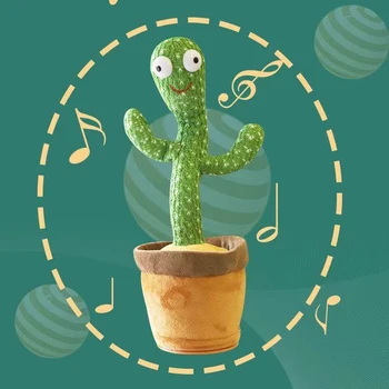 Električni stresa s Pesem, Ples Kaktus Lutka Otrok, Zgodnje Izobraževanje Plišastih Kaktus Igrača Tabela Soba Dekoracijo