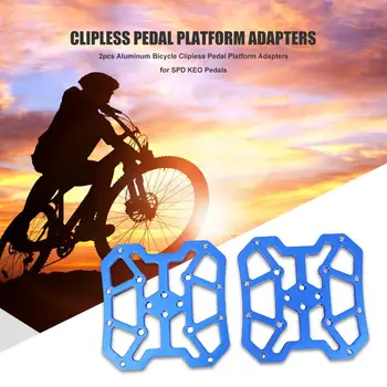 2pcs Aluminij Zlitine Kolesa Clipless Pedal Platformo Adapterji za SPD KEO Pedala MTB Gorske Ceste, Kolesarske Opreme